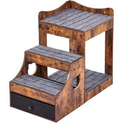 Mophorn Litera Para Mascotas De Color Marrón Rústico Con Escaleras Extraíbles, Ventana De Varios Niveles, Con Almacenamiento Y Uso En Interiores, Cómoda Plataforma De Asiento Para Pequeñas Mophorn Litera Para Mascotas De Color Marrón Rústico Con Escaleras Extraíbles, Ventana De Varios Niveles, Con Almacenamiento Y Uso En Interiores, Cómoda Plataforma De Asiento Para Pequeñas