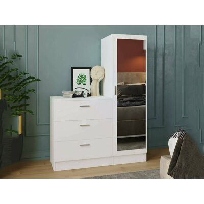 Dmora - Muebles De Entrada Dmarango, Entrada Para Perchas, Composición Para Atrio, Consola De Almacenamiento Multifunción, 60x47h72 Cm, Blanco Dmora - Muebles De Entrada Dmarango, Entrada Para Perchas, Composición Para Atrio, Consola De Almacenamiento Multifunción, 60x47h72 Cm, Blanco