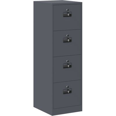 Mueble Archivador Con Cajón Antracita 44 X 50 X 139 Cm Vidaxl Mueble Archivador Con Cajón Antracita 44 X 50 X 139 Cm Vidaxl