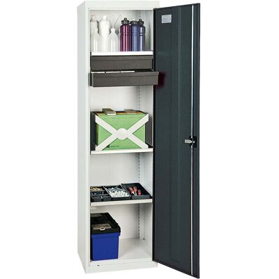 Stumpf Armario Para Herramientas Y Materiales Serie 3000 Gris Claro / Gris Antracita + 2 Cajones 100 Mm + 3 Estantes Extraíbles - 3005171 Stumpf Armario Para Herramientas Y Materiales Serie 3000 Gris Claro / Gris Antracita + 2 Cajones 100 Mm + 3 Estantes Extraíbles - 3005171