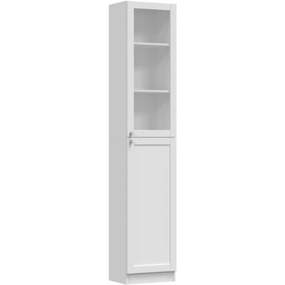 TOPESHOP PERRY - Vitrina 2 puertas - Estilo clásico - 6 estantes - 40x31x200cm - Muebles de salón TOPESHOP PERRY - Vitrina 2 puertas - Estilo clásico - 6 estantes - 40x31x200cm - Muebles de salón