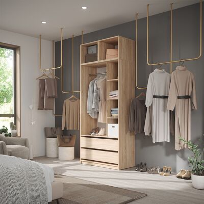 Armario De Ropa Elmo, Sonoma, 50 X 40 Cm Lote De 3, Vicco Armario De Ropa Elmo, Sonoma, 50 X 40 Cm Lote De 3, Vicco