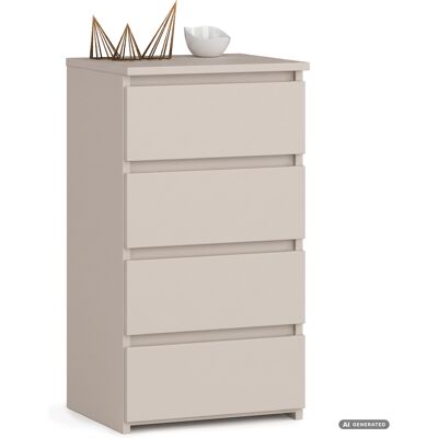 AKORD Cómoda Cl4 Cachemira 40 Cm 4 Cajones 40x35x74 Cm AKORD Cómoda Cl4 Cachemira 40 Cm 4 Cajones 40x35x74 Cm
