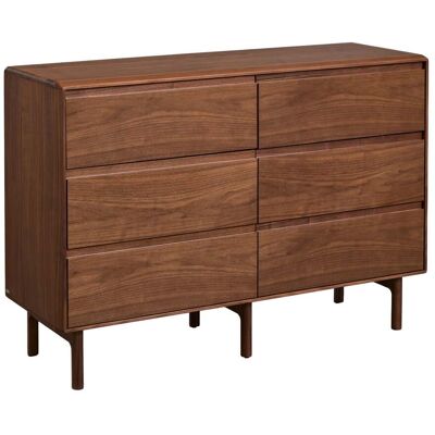 Cómoda De 6 Cajones 120x40 Cm En Madera Treveris Sklum Cómoda De 6 Cajones 120x40 Cm En Madera Treveris Sklum