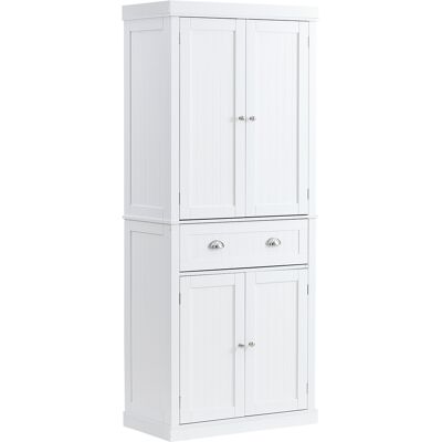 MOPHORN Vevor Gabinete De Almacenamiento De Despensa De Cocina De 76,2 X 40,6 X 183 Mm, Gabinetes Independientes Con Puertas, Cajones Y 3 Estantes Ajustables, Despensas Altas Para Cocina, Comedor, Blanco MOPHORN Vevor Gabinete De Almacenamiento De Despensa De Cocina De 76,2 X 40,6 X 183 Mm, Gabinetes Independientes Con Puertas, Cajones Y 3 Estantes Ajustables, Despensas Altas Para Cocina, Comedor, Blanco