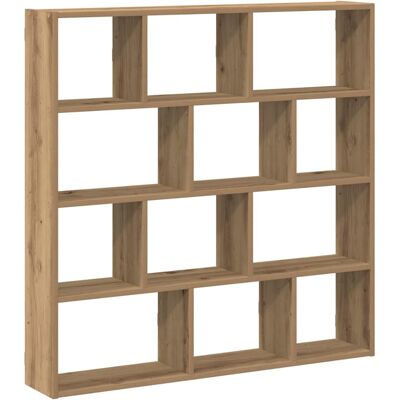 Estante Cubo De Pared 12 Compartimentos Madera Roble Artisan Vidaxl Estante Cubo De Pared 12 Compartimentos Madera Roble Artisan Vidaxl