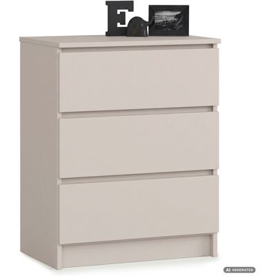 AKORD Cómoda K60 Cachemira 60 Cm 3 Cajones 60x40x77 Cm AKORD Cómoda K60 Cachemira 60 Cm 3 Cajones 60x40x77 Cm
