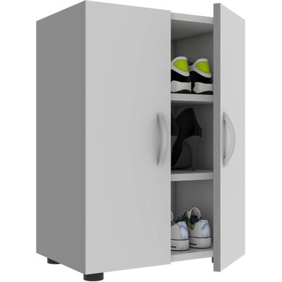 Armario de zapatos VCM Ulas - 3 estantes, Blanco, 49x74x30cm Armario de zapatos VCM Ulas - 3 estantes, Blanco, 49x74x30cm