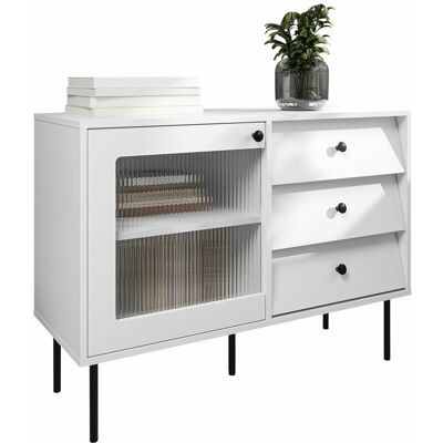 Mobilier1 - Cómoda Feletri 100, Blanco, Con Cajones Y Puertas, Número De Cajones: 0, 75x102x39cm Mobilier1 - Cómoda Feletri 100, Blanco, Con Cajones Y Puertas, Número De Cajones: 0, 75x102x39cm