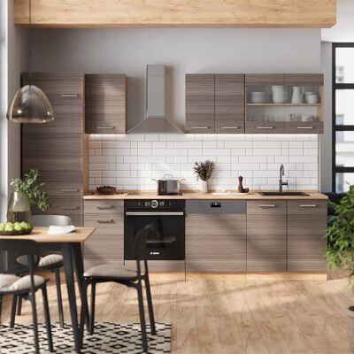 Vicco - Mueble De Cocina R-line, Gris Noble/roble Dorado, 300 Cm Sin Encimera Vicco - Mueble De Cocina R-line, Gris Noble/roble Dorado, 300 Cm Sin Encimera