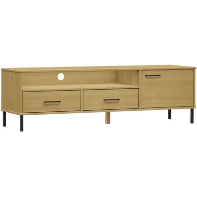 HELLOSHOP26 Mueble Tv Multimedia Estantería Televisión Aparador Televisor Comedor Salón Dormitorio Con Patas De Madera De Pino Macizo Oslo Marrón 020026869 HELLOSHOP26 Mueble Tv Multimedia Estantería Televisión Aparador Televisor Comedor Salón Dormitorio Con Patas De Madera De Pino Macizo Oslo Marrón 020026869