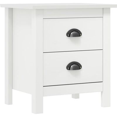 Vidaxl - Mesita De Noche Hill Madera Maciza De Pino Blanco 46x35x49,5 Cm Vidaxl - Mesita De Noche Hill Madera Maciza De Pino Blanco 46x35x49,5 Cm