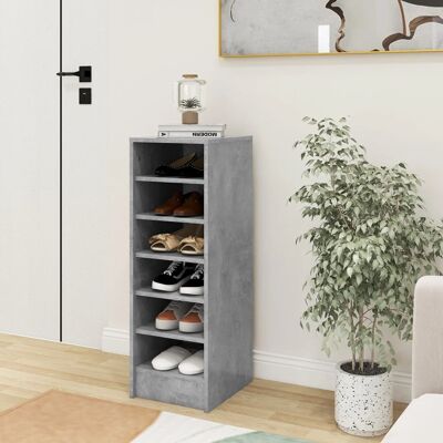 vidaXL Armario zapatero gris hormigón - Estantería para zapatos vidaXL Armario zapatero gris hormigón - Estantería para zapatos