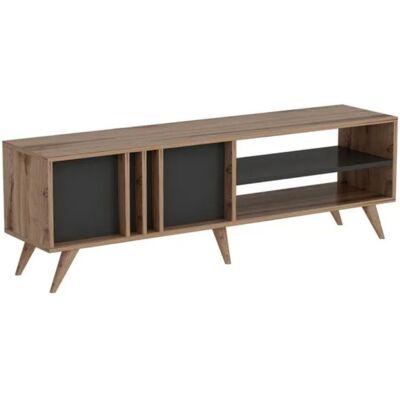 IPERBRIKO Mueble Tv Nogal Antracita 150x35x48h Cm IPERBRIKO Mueble Tv Nogal Antracita 150x35x48h Cm