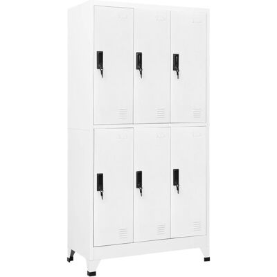 Vidaxl - Taquilla De Acero Blanco 90x45x180 Cm Vidaxl - Taquilla De Acero Blanco 90x45x180 Cm
