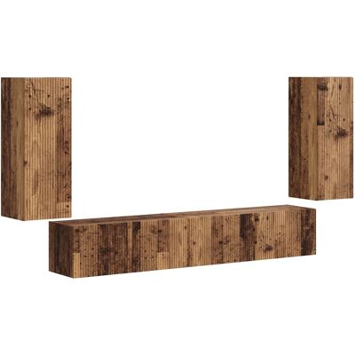 Conjunto De Mueble De Tv 4 Uds. Madera Vieja Vidaxl Conjunto De Mueble De Tv 4 Uds. Madera Vieja Vidaxl