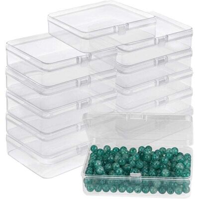 LIIYIELA Caja Pequeña De Plástico Transparente Con Tapa Abatible (paquete De 12) - 11,2 X 8,3 X 2,8 Cm - Minicaja De Plástico Para Pastillas, Cuentas, Joyas Y Manualidades LIIYIELA Caja Pequeña De Plástico Transparente Con Tapa Abatible (paquete De 12) - 11,2 X 8,3 X 2,8 Cm - Minicaja De Plástico Para Pastillas, Cuentas, Joyas Y Manualidades