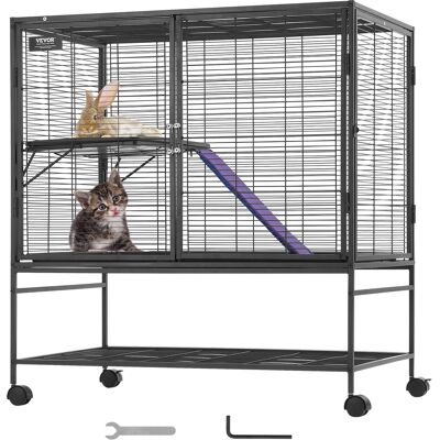 Casa Móvil Para Hurones De Metal De 39 Pulgadas, Espacioso Hábitat De Dos Niveles, Rampas Y Bandeja Incluidas, Montaje Sencillo, Ideal Para Ratas, Hámsteres, Cobayas, Chinchillas, Ardillas - Vevor Casa Móvil Para Hurones De Metal De 39 Pulgadas, Espacioso Hábitat De Dos Niveles, Rampas Y Bandeja Incluidas, Montaje Sencillo, Ideal Para Ratas, Hámsteres, Cobayas, Chinchillas, Ardillas - Vevor