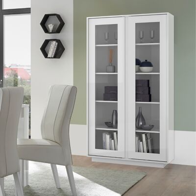 Iperbriko - Vitrina Ante Blanco Brillante 92x179x43 Cm Iperbriko - Vitrina Ante Blanco Brillante 92x179x43 Cm