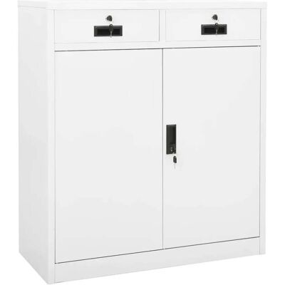 HELLOSHOP26 Armario De Oficina Resistente Con 2 Estantes Ajustables 90 X 40 X 102 Cm Acero Blanco 020046907 HELLOSHOP26 Armario De Oficina Resistente Con 2 Estantes Ajustables 90 X 40 X 102 Cm Acero Blanco 020046907