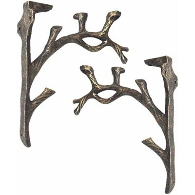 OEM Soportes Para Estantes Vintage (2 Piezas), Hierro Fundido, Soportes Angulares Con Forma De Rama, Estilo Artesanal Antiguo, Soporte Triangular Decorativo Creativo, Estantería De Pared, Soporte Para Pla OEM Soportes Para Estantes Vintage (2 Piezas), Hierro Fundido, Soportes Angulares Con Forma De Rama, Estilo Artesanal Antiguo, Soporte Triangular Decorativo Creativo, Estantería De Pared, Soporte Para Pla