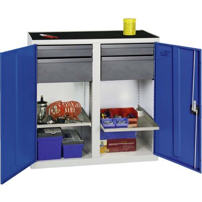 Stumpf Gabinete De Herramientas Y Materiales Serie 3000 Gris Claro / Azul Genciana + 2 Cajones De 100 Mm + 2 Cajones De 200 Mm + 2 Estantes Extraíbles - 3002374 Stumpf Gabinete De Herramientas Y Materiales Serie 3000 Gris Claro / Azul Genciana + 2 Cajones De 100 Mm + 2 Cajones De 200 Mm + 2 Estantes Extraíbles - 3002374