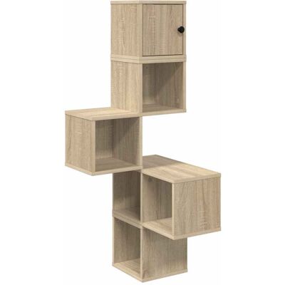 Estante De Esquina De Pared Roble Sonoma 48 X 48 X 120 Cm Vidaxl Estante De Esquina De Pared Roble Sonoma 48 X 48 X 120 Cm Vidaxl