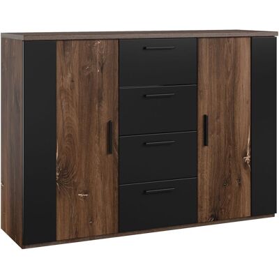 Arredamento1 - Cómoda Felelie 102, Tamus Flagstaf Roble + Cobre, Con Cajones Y Puertas, Número De Cajones: 0, 94x132x40cm Arredamento1 - Cómoda Felelie 102, Tamus Flagstaf Roble + Cobre, Con Cajones Y Puertas, Número De Cajones: 0, 94x132x40cm