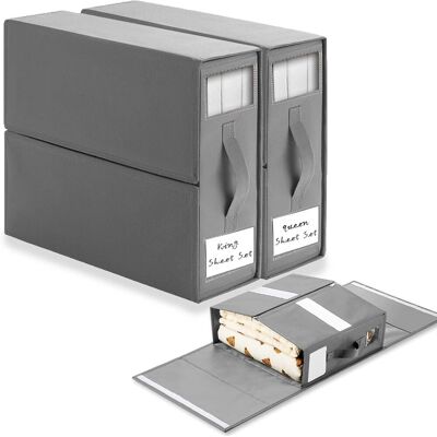 OEM Juego De 2 Organizadores De Ropa Blanca, Cajas De Almacenamiento Plegables, Para El Armario De La Ropa Blanca. OEM Juego De 2 Organizadores De Ropa Blanca, Cajas De Almacenamiento Plegables, Para El Armario De La Ropa Blanca.