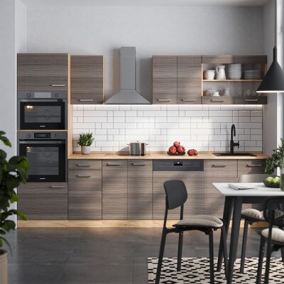 VICCO R-Line Cocina 300cm - Gris/Oro - Sistema modular VICCO R-Line Cocina 300cm - Gris/Oro - Sistema modular