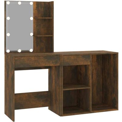 HELLOSHOP26 Tocador Led Con Mueble 60 X 40 X 140 Cm Roble Ahumado Madera De Ingeniería 020006264 HELLOSHOP26 Tocador Led Con Mueble 60 X 40 X 140 Cm Roble Ahumado Madera De Ingeniería 020006264