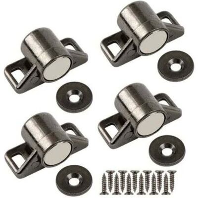 OEM Imán Magnético Para Puertas, Potente Imán Para Puertas De Armarios, Pestillo Magnético De Aleación De Zinc Para Puertas Correderas De Armarios, Cocinas, Roperos, Cajones Y Muebles (negro, Paquete De 4 OEM Imán Magnético Para Puertas, Potente Imán Para Puertas De Armarios, Pestillo Magnético De Aleación De Zinc Para Puertas Correderas De Armarios, Cocinas, Roperos, Cajones Y Muebles (negro, Paquete De 4