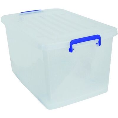 Caja de almacenamiento MSV Andrea - 81L, Ruedas, Transparente Caja de almacenamiento MSV Andrea - 81L, Ruedas, Transparente