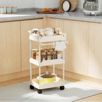 Mueble Auxiliar Con Ruedas 3 Cestas Metal 76 Cm Okmyhome Mueble Auxiliar Con Ruedas 3 Cestas Metal 76 Cm Okmyhome