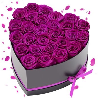 Vevor 27 Rosas Eternas En Caja Con Forma De Corazón, Ramo De Flores Preservadas, Regalo Para Esposa, Madre, Pareja, Boda, Día De La Madre, San Valentín, Navidad, Morado Oscuro, 223 X 231 X 140 Mm Vevor 27 Rosas Eternas En Caja Con Forma De Corazón, Ramo De Flores Preservadas, Regalo Para Esposa, Madre, Pareja, Boda, Día De La Madre, San Valentín, Navidad, Morado Oscuro, 223 X 231 X 140 Mm