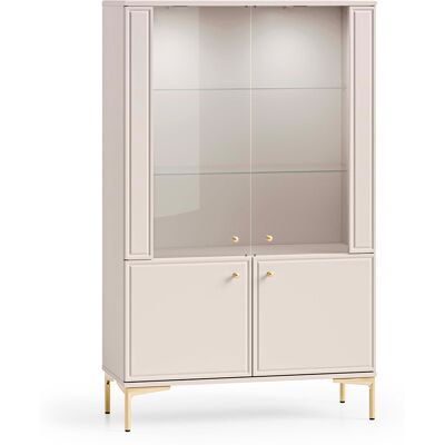 PETITS-MEUBLES Vitrina Aparador Sélène Cachemire Con 4 Puertas PETITS-MEUBLES Vitrina Aparador Sélène Cachemire Con 4 Puertas