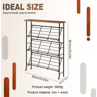 DPZO Zapatero, Organizador De Zapatos, Zapatero Estrecho Y Resistente De 4 Niveles, Estante Superior Independiente De Madera (para 12-16 Pares), Ideal Para La Entrada. DPZO Zapatero, Organizador De Zapatos, Zapatero Estrecho Y Resistente De 4 Niveles, Estante Superior Independiente De Madera (para 12-16 Pares), Ideal Para La Entrada.