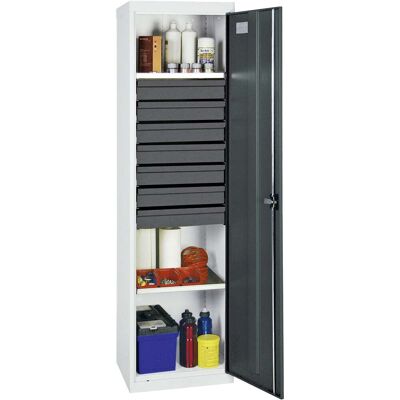 Stumpf Gabinete De Herramientas Y Materiales Serie 3000 Gris Claro / Gris Antracita + 7 Cajones 100 Mm + 2 Estantes Extraíbles - 3005271 Stumpf Gabinete De Herramientas Y Materiales Serie 3000 Gris Claro / Gris Antracita + 7 Cajones 100 Mm + 2 Estantes Extraíbles - 3005271