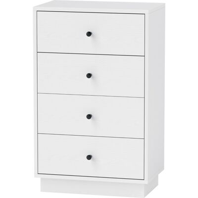 JHY DESIGN Cómoda/aparador De Cuatro Cajones, Fabricado En Madera Compuesta, Mueble De Almacenamiento De Estilo Moderno, Ideal Para El Salón, El Dormitorio O El Recibidor, 47 X 29 X 75 Cm, Blanco. JHY DESIGN Cómoda/aparador De Cuatro Cajones, Fabricado En Madera Compuesta, Mueble De Almacenamiento De Estilo Moderno, Ideal Para El Salón, El Dormitorio O El Recibidor, 47 X 29 X 75 Cm, Blanco.