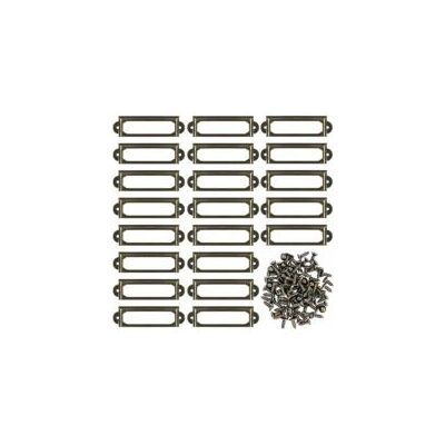 OEM Paquete De 50 Portatarjetas Metálicos Para Muebles, Cajones, Tarjetas, Marcos Para Placas De Identificación Para Estanterías De Oficina Y Librerías (60 X 24 Mm) - Crezuo OEM Paquete De 50 Portatarjetas Metálicos Para Muebles, Cajones, Tarjetas, Marcos Para Placas De Identificación Para Estanterías De Oficina Y Librerías (60 X 24 Mm) - Crezuo