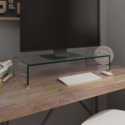 Soporte para TV/Monitor vidaXL - Cristal transparente 70x30x13cm - Soporte para TV/Monitor Soporte para TV/Monitor vidaXL - Cristal transparente 70x30x13cm - Soporte para TV/Monitor