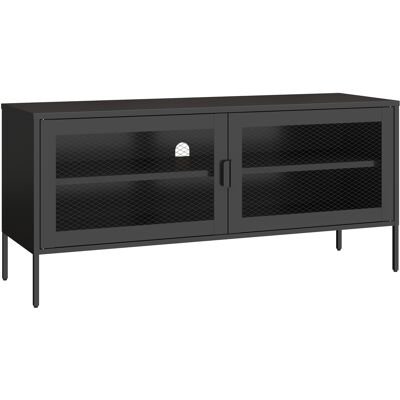 HAPPY GARDEN Mueble Tv En Metal 120cm Negro Tom HAPPY GARDEN Mueble Tv En Metal 120cm Negro Tom