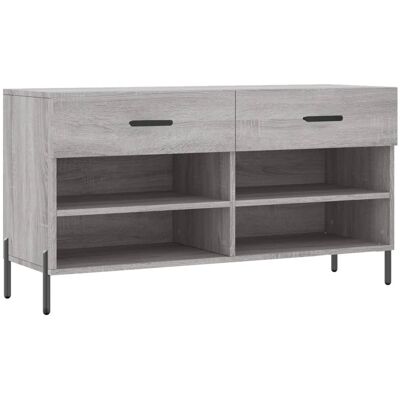 HELLOSHOP26 Banco Zapatero Mueble Para Botas Cómoda Estantería Mueble De Entrada Roble Sonoma 102 X 35 X 55 Cm Madera De Ingeniería Gris 020023004 HELLOSHOP26 Banco Zapatero Mueble Para Botas Cómoda Estantería Mueble De Entrada Roble Sonoma 102 X 35 X 55 Cm Madera De Ingeniería Gris 020023004