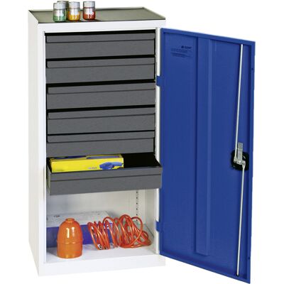 Stumpf Gabinete De Herramientas Y Materiales Serie 3000 Gris Claro / Azul Genciana + 6 Cajones 100 Mm - 3001674 Stumpf Gabinete De Herramientas Y Materiales Serie 3000 Gris Claro / Azul Genciana + 6 Cajones 100 Mm - 3001674