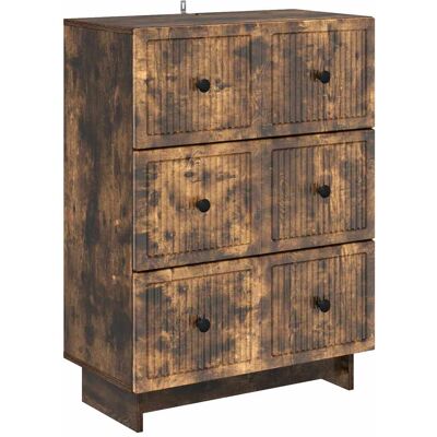 Cajonera Roble Ahumado 66 X 34,5 X 90 Cm Madera De Ingeniería Vidaxl Cajonera Roble Ahumado 66 X 34,5 X 90 Cm Madera De Ingeniería Vidaxl