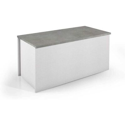 Kiamami Valentina - Baúl De Madera Blanco Con Asiento De Cemento Kiamami Valentina - Baúl De Madera Blanco Con Asiento De Cemento