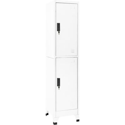 Vidaxl Taquilla De Acero Blanco 38x45x180 Cm Vidaxl Taquilla De Acero Blanco 38x45x180 Cm