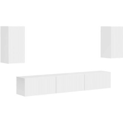 Conjunto De Mueble De Tv 5 Uds. Brillante Madera De Ingeniería Vidaxl Conjunto De Mueble De Tv 5 Uds. Brillante Madera De Ingeniería Vidaxl
