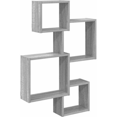 Estantes De Cubo Para Pared Montada En La Pared Sonoma Gris Vidaxl Estantes De Cubo Para Pared Montada En La Pared Sonoma Gris Vidaxl