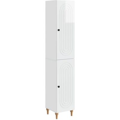 Juego De Armarios 2 Uds. Blanco Brillante Madera De Ingeniería Vidaxl Juego De Armarios 2 Uds. Blanco Brillante Madera De Ingeniería Vidaxl